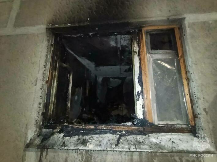 В гусевской многоэтажке загорелись диван и ветошь в квартире, погибла женщина - Новости Калининграда | Фото: МЧС региона