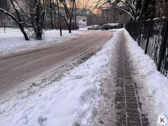 Калининградцы нашли после снегопада тротуары, над которыми как будто поработал волшебник - Новости Калининграда | Фото: «Клопс»