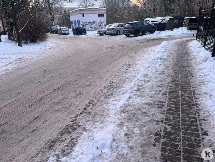 Калининградцы нашли после снегопада тротуары, над которыми как будто поработал волшебник - Новости Калининграда | Фото: «Клопс»