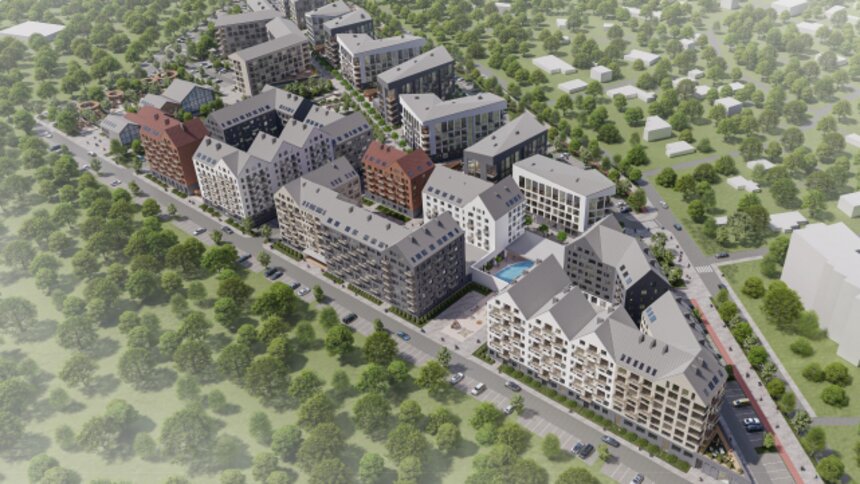 ЖК на 1240 квартир с предполагаемым количеством жителей 2,5 тысячи пока отклонили. | Проект из представленной на градосовете презентации.
