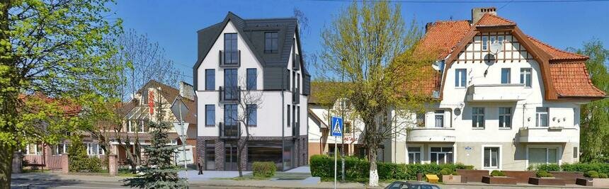 По итогам голосования большинство членов градосовета поддержали третий вариант внешнего облика гостиницы. | Макет из презентации, представленной на градостроительном совете