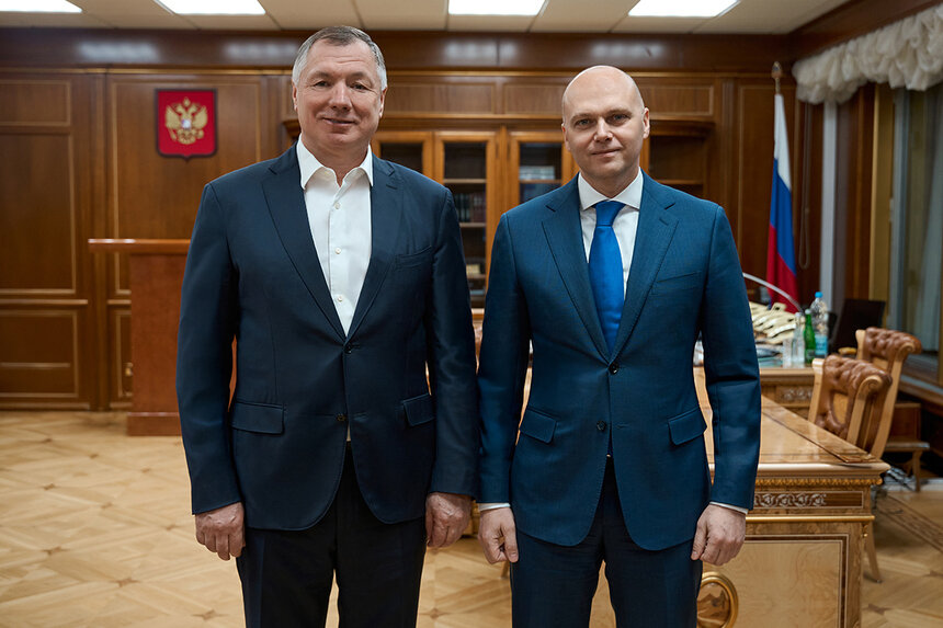 Вице-премьер России Марат Хуснуллин и губернатор Калининградской области Алексей Беспрозванных | Фото: тг-канал Алексея Беспрозванных