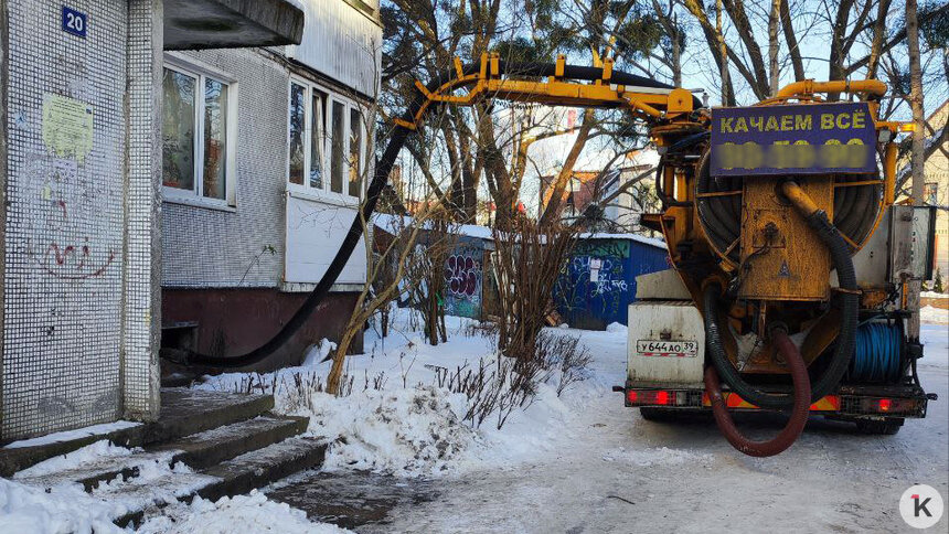 Ассенизаторы не спасли: жителям подтопленного дома на Калязинской предлагают самим проложить дренаж (фото)   - Новости Калининграда | Фото: очевидец