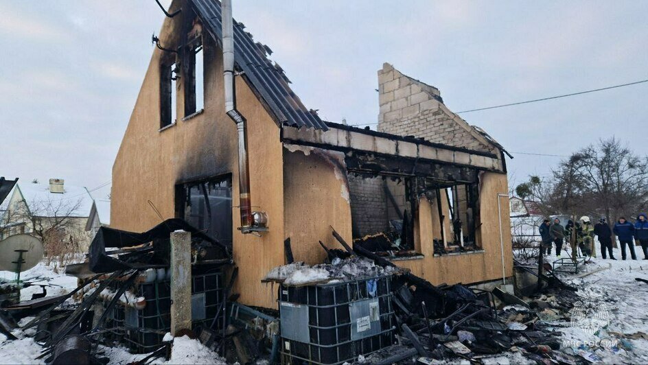 В Багратионовском районе сгорел частный дом с хозяином внутри - Новости Калининграда | Фото: МЧС региона
