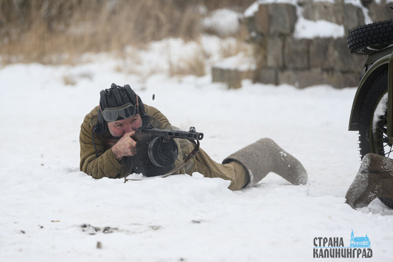 Зима 45-го: уличный бой за Лабиау - реконструкция в Полесске (фото)