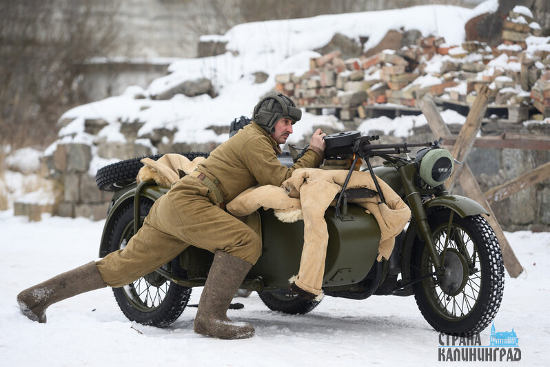 Зима 45-го: уличный бой за Лабиау - реконструкция в Полесске (фото)