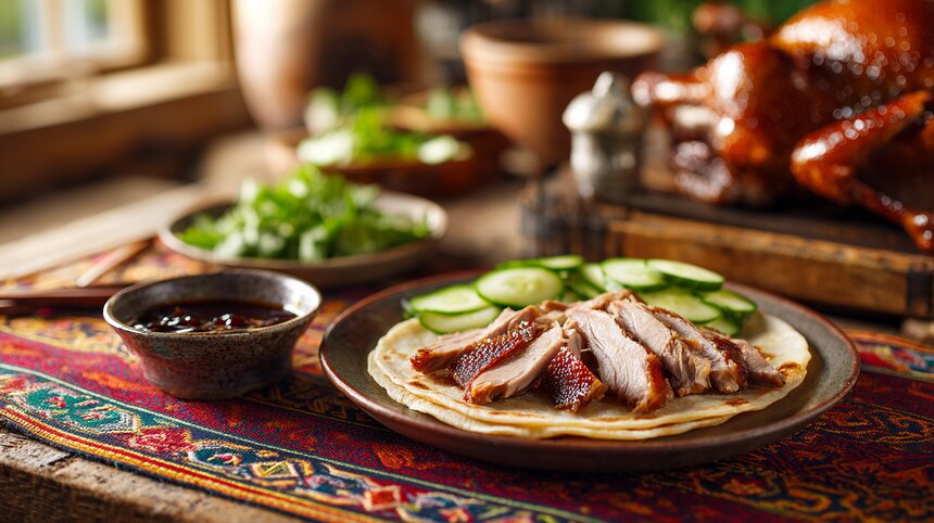 Главное блюдо Китайского Нового года: как приготовить утку по-пекински на домашней кухне - Новости Калининграда | Иллюстрация: Алиса Игонина / «Клопс»