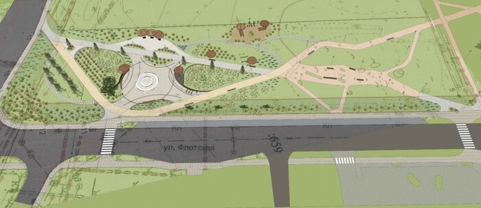 К сентябрю в Калининграде за 61,5 млн обустроят «вечно второй» сквер   - Новости Калининграда | Фото: проектная документация