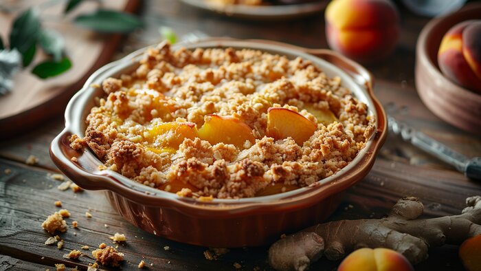 Персиковый рай: 5 рецептов, которые раскроют вкус лета - Новости Калининграда | Иллюстрация: Алиса Игонина / Midjourney