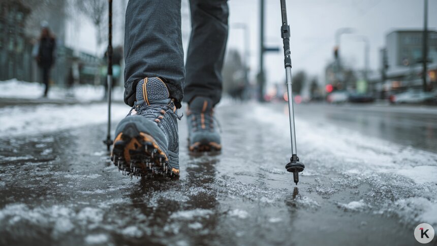 Готовь ледоступы летом: зимой купить их быстро и без доставки в Калининграде не так просто   - Новости Калининграда | Иллюстрация: Алиса Игонина / «Клопс» / Midjourney