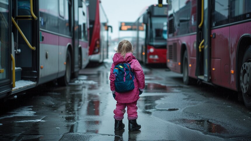 Полицейские в Калининграде ищут родителей маленькой девочки, найденной на автовокзале    - Новости Калининграда | Иллюстрация: Алиса Игонина / Midjourney