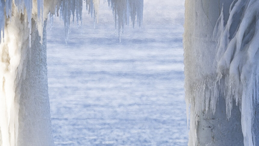 Инопланетные пейзажи замёрзшей Балтики: фоторепортаж из Пионерского   - Новости Калининграда | Фото: Александр Подгорчук / «Клопс»