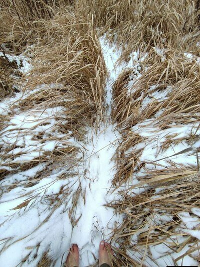Калининградец, который ходит босиком зимой и летом, не изменил своей привычке даже в лютый мороз   - Новости Калининграда | Фото из архива Павла