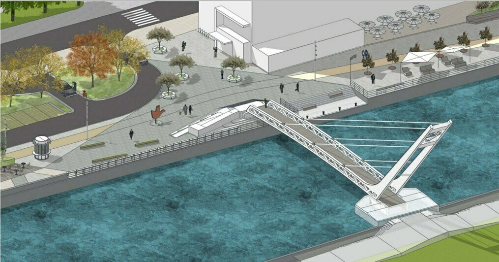 Зелень, торговля и место Высоцкому: власти показали, как хотят изменить набережную у Философского моста (эскизы) - Новости Калининграда | Эскизы: официальный канал администрации Калининграда / Телеграм