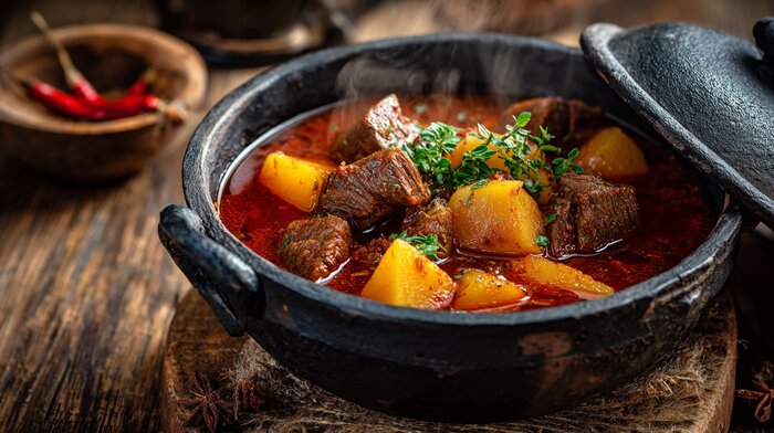 Жирно, наваристо, вкусно: 5 блюд, которые стоит приготовить и съесть перед выходом на мороз - Новости Калининграда | Иллюстрация: Ксения Александрова / «Клопс»