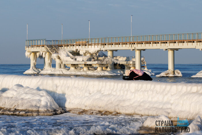 Балтика стала Арктикой: необычные кадры из Зеленоградска