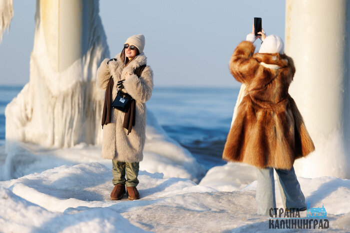 Балтика стала Арктикой: необычные кадры из Зеленоградска