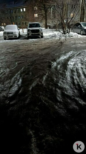 В Калининграде принялись латать одни улицы, а с других даже не убрали лёд (фото, видео) - Новости Калининграда | Фото читателя