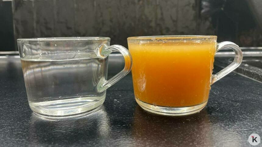 В чашке слева бутилированная вода, справа — водопроводная | Фото: Светлана Н.