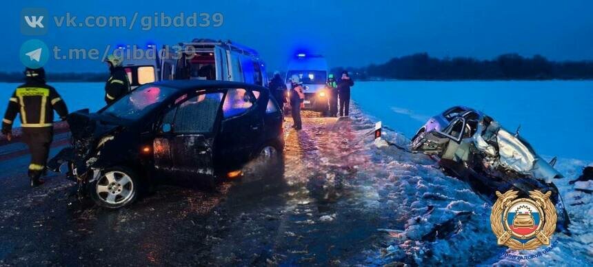 Машину отбросило в кювет: под Полесском в аварии пострадали 4 человека - Новости Калининграда | Фото: Госавтоинспекция Калининградской области
