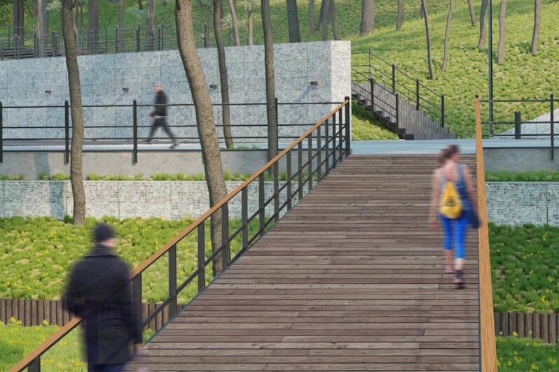 В Светлогорске к осени обустроят «Отиум-парк», который протянется от озера до берега моря (эскизы)   - Новости Калининграда | Фото: администрация Светлогорского ГО