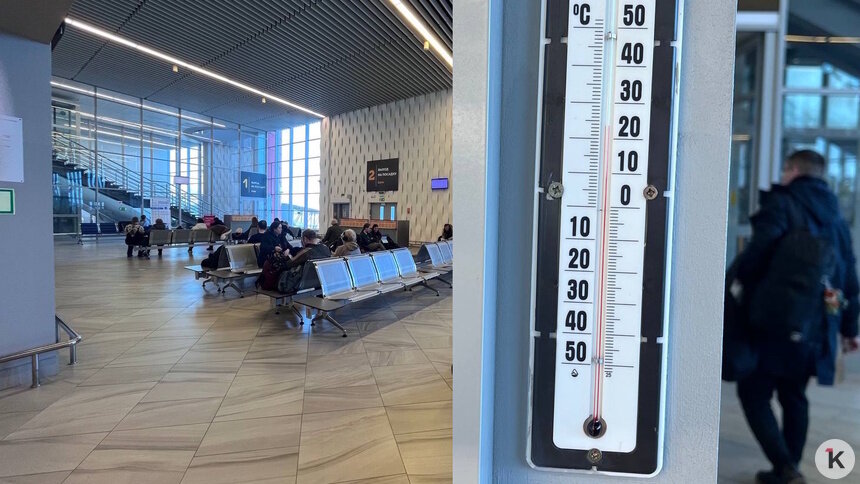 Калининградец замёрз в Храброво, пока ждал посадку на рейс - Новости Калининграда | Фото: «Клопс»