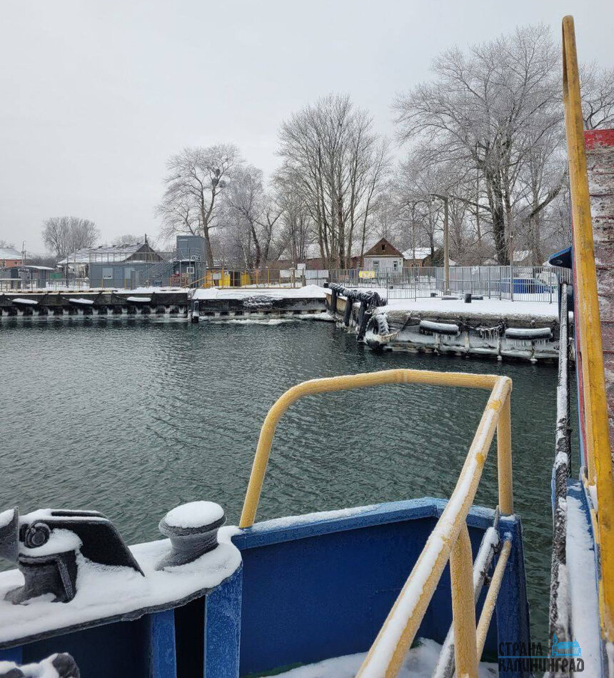 Льда около причала на Балтийской косе больше нет | Фото: Никита Куторга