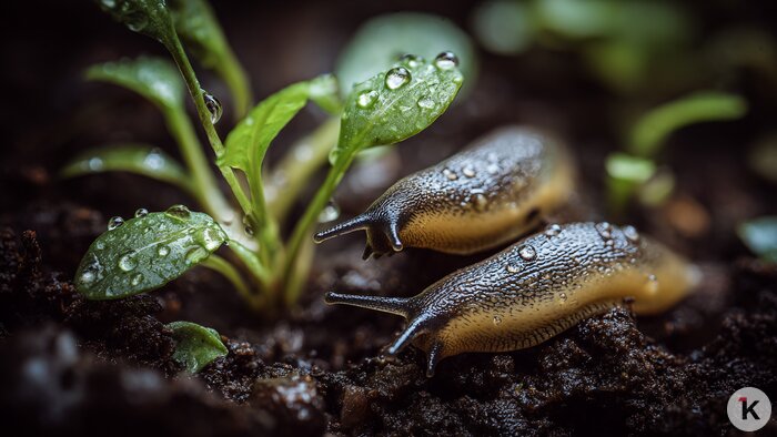 Снег для слизней — абсолютное благо: садоводов весной может ждать нашествие моллюсков   - Новости Калининграда | Иллюстрация: Алиса Игонина / Midjourney