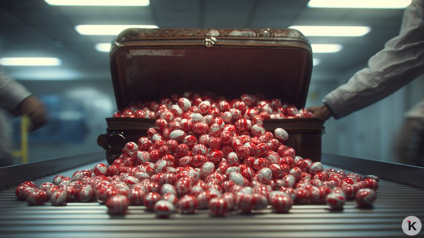 Пассажиры самолётов пытались вывезти из Калининграда в багаже 1 200 шоколадных яиц — областная таможня   - Новости Калининграда | Иллюстрация: Ксения Александрова / Midjourney