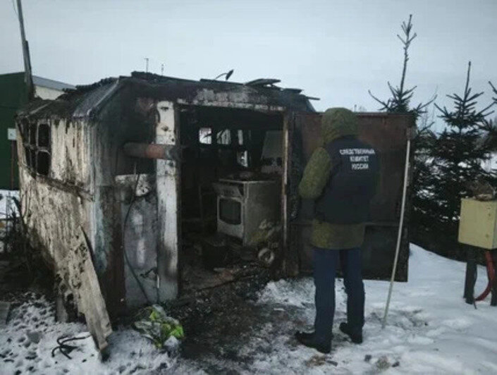 Обгоревшее тело местного жителя обнаружили в вагончике, где он временно жил  | Фото: СУ СК России по Калининградской области 