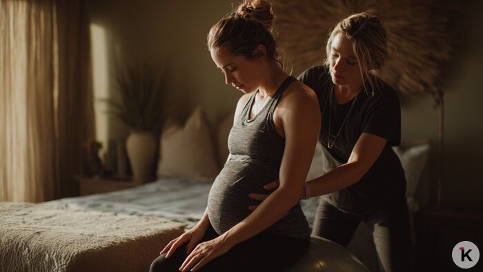 «Без неё я бы не справилась»: зачем калининградки зовут на роды доулу   - Новости Калининграда | Иллюстрация: Ксения Александрова / Midjourney