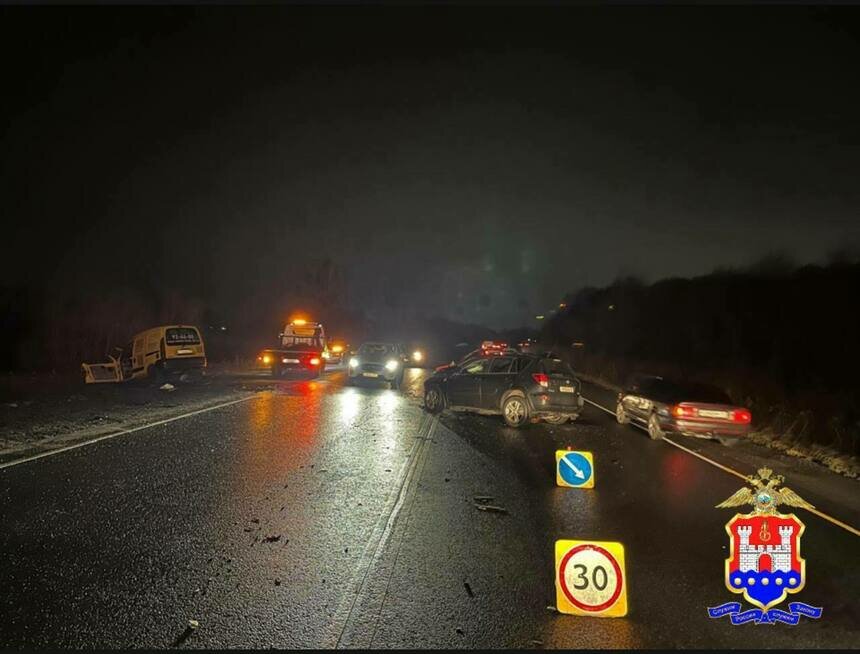 Против водителя «каблучка», который врезался во внедорожник на окружной в декабре 2024-го, возбудили дело - Новости Калининграда | Фото: пресс-служба УМВД России по Калининградской области