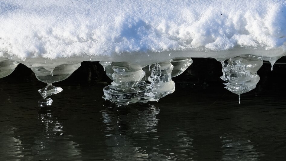 Причудливые наплывы льда снял житель Черняховска на Анграпе (фото)   - Новости Калининграда | Фото: Юрий Таркин