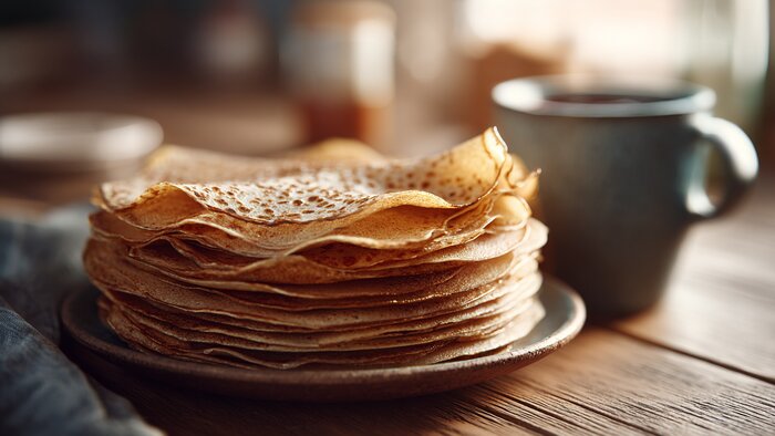 «Пухлые, как плечо купеческой дочки»: 10 цитат русских классиков про блины - Новости Калининграда | Иллюстрация: Midjourney