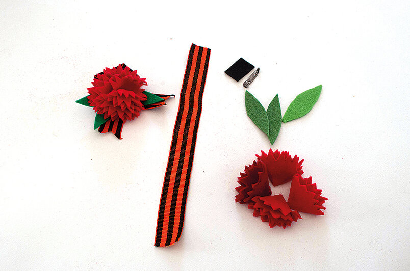 Брошь-гвоздика: делаем подарок на 23 Февраля | Фото: Ксения Андреева