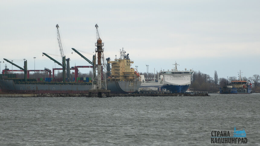 В порту Балтийска для доставки грузов проблем нет, а вот Финский залив замерз | Фото: Александр Мелехов