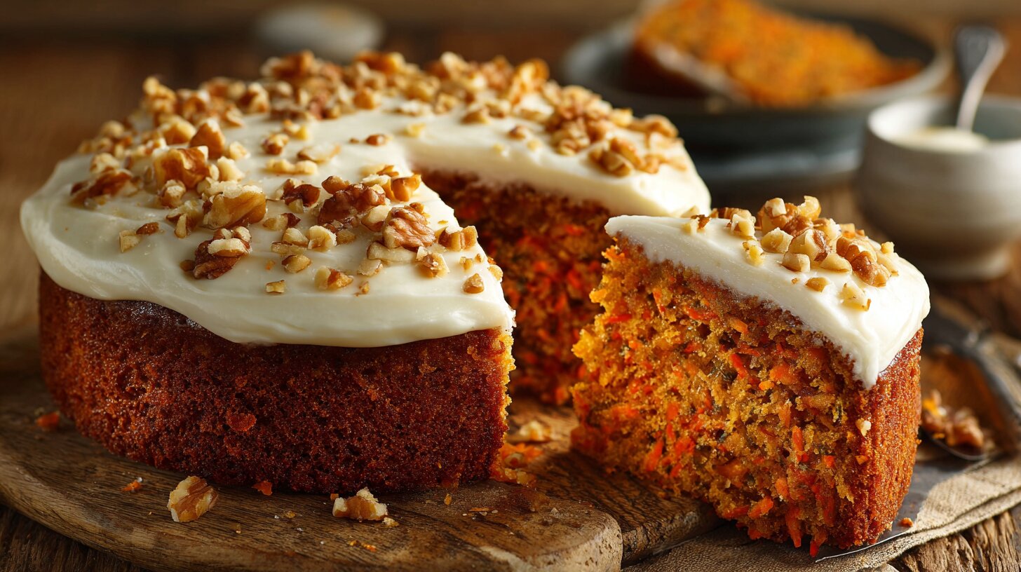Влажный, ароматный, с хрустящими орешками: рецепт идеального морковного пирога - Новости Калининграда | Иллюстрация: Ксения Александрова / Midjourney
