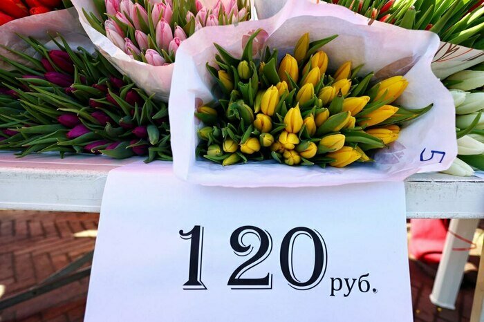 «Тюльпаны в марте бывают дороже роз»: сколько стоят цветы в Калининграде накануне праздника (фоторепортаж)   - Новости Калининграда | Фото: Александр Подгорчук / «Клопс»