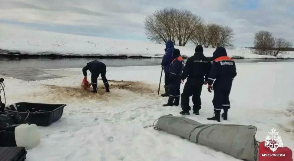 В Подмосковье более 140 человек ищут троих детей, ушедших к замёрзшей реке: пока нашли только шапку (фото, видео) - Новости Калининграда | Фото: канал МЧС Московской области / Телеграм
