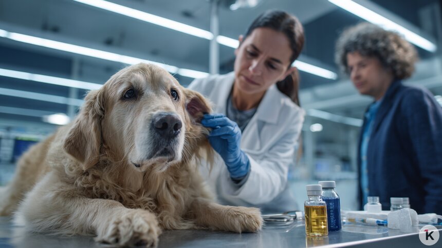 В ветклиники Калининграда приводят всё больше укушенных клещами собак   - Новости Калининграда | Иллюстрация: Ксения Александрова / Midjourney