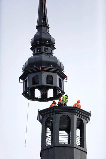 В Калининграде на башню нового корпуса кампуса «Кантиана» установили шпиль (фото) - Новости Калининграда | Фото: сайт БФУ им. И. Канта