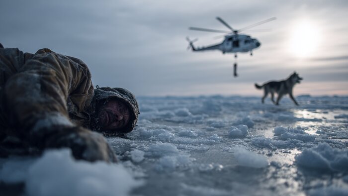 В ту ночь погиб 51 человек: как на Куршском заливе спасали тонущих рыбаков в 1994 году - Новости Калининграда | Иллюстрация: Ксения Александрова / Midjourney