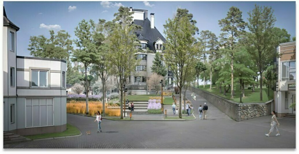 В центре Светлогорска появится сквер с японскими деревьями и европейской эстетикой (эскизы) - Новости Калининграда | Эскизы: администрация Светлогорского городского округа