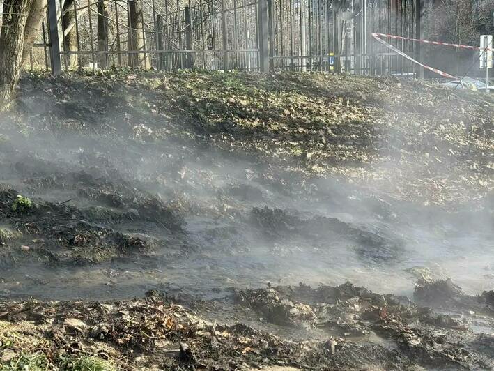 46 жилых домов остались без горячей воды: подробности ЧП на территории калининградского лицея, где прорвало трубу - Новости Калининграда | Фото: телеграм-канал Елены Дятловой