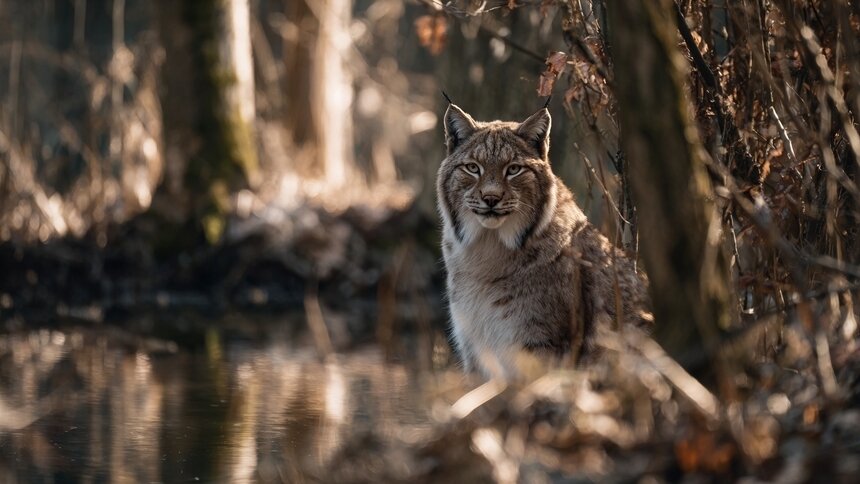 «Март — все кошки гуляют»: под Полесском к рыбаку наведалась рысь (видео)   - Новости Калининграда | Иллюстрация: «Клопс»