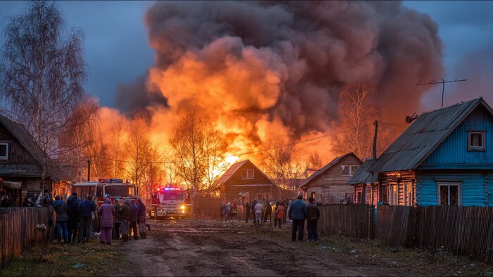 «Либо будешь со мной, либо бедной и бледной»: ревнивец сжёг дом калининградки вместе с её котом   - Новости Калининграда | Иллюстрация: Ксения Александрова / Midjourney