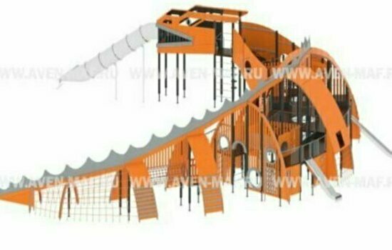 Такая детская площадка появится в парке летом. | Фото взято из проектной документации