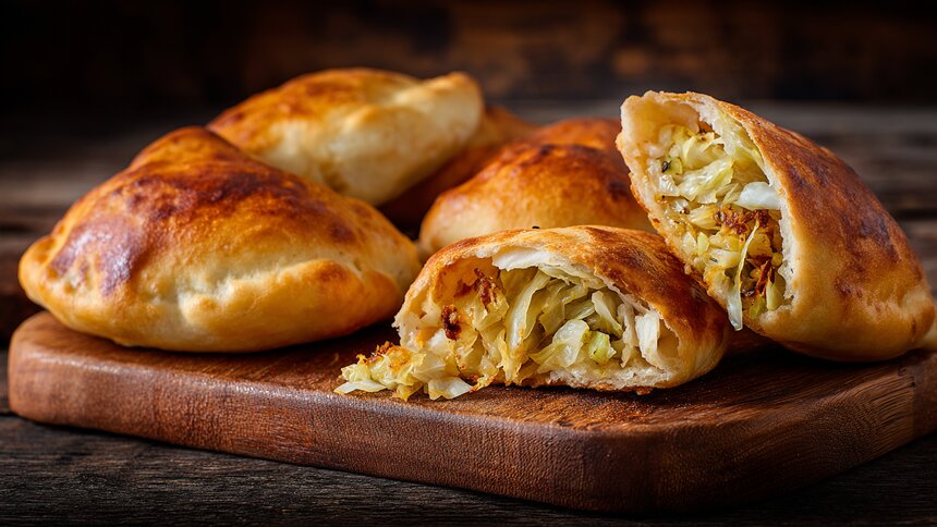 Тепло родного дома: как испечь румяные пирожки с капустой, согревающие тело и душу   - Новости Калининграда | Иллюстрация: Ксения Александрова / «Клопс»