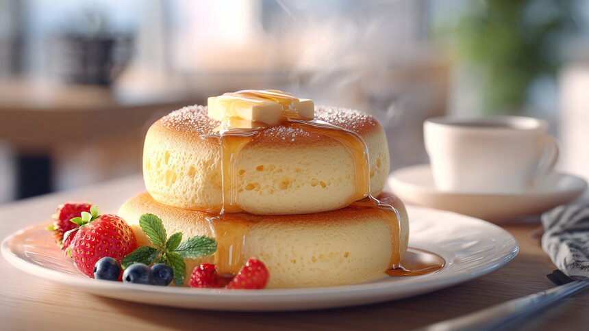 Нежное наслаждение с облачной текстурой: готовим дома знаменитые японские панкейки - Новости Калининграда | Иллюстрация: Алиса Игонина / Midjourney