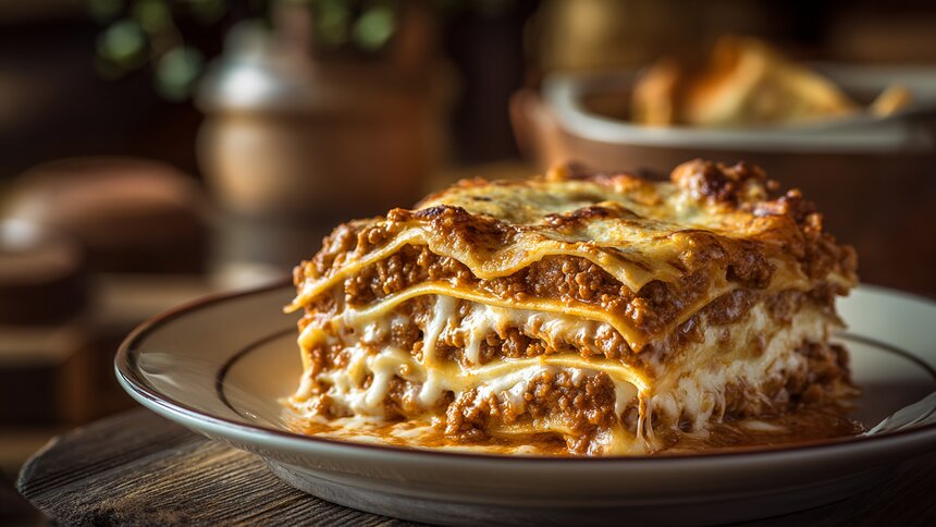 Два соуса, тысяча слоёв и тянущийся сыр: как приготовить идеальную лазанью, которая не развалится прямо на тарелке   - Новости Калининграда | Иллюстрация: Ксения Александрова / Midjourney